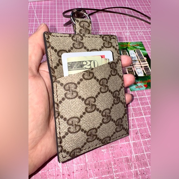 💓 Gucci Custom Lanyard ID holder credit cards wallet - Picture 10 of 10